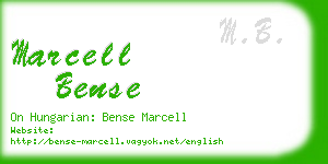 marcell bense business card